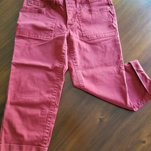 Red Crop Jeans
